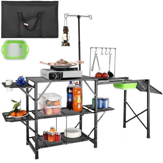 Vevor Camping Kitchen Table - Portable Cook Station for Outdoor Adventures