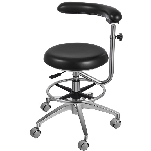 Vevor Medical Dental Stool Dentist Chair With 360 Degree Rotation Armrest Pu Leather Assistant Stool Chair Height Adjustable Doctor Chair