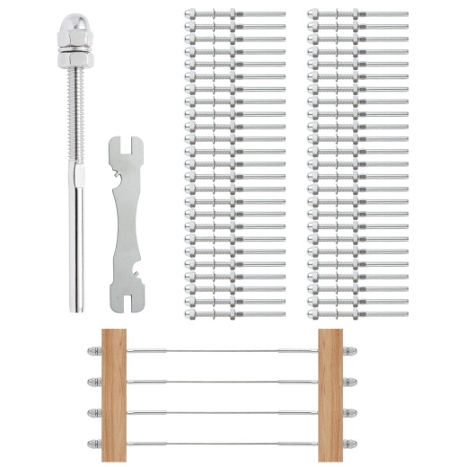 Vevor 51 Pack Cable Railing Swage Threaded Stud Tension End Fitting Terminal