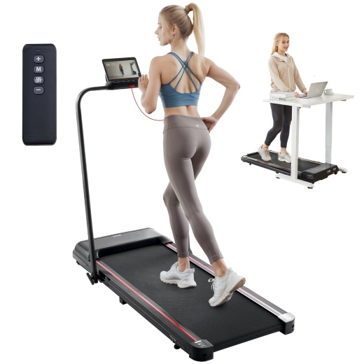 Vevor Walking Pad Under Desk Treadmill With Handle Bar For Home Office
