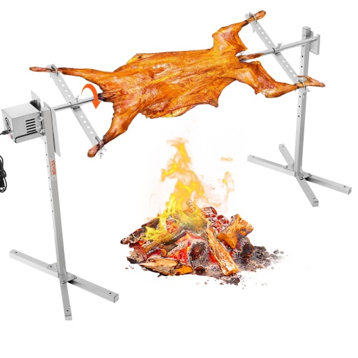 Vevor 56" Electric Bbq Rotisserie Grill Kit Stainless Steel Grill 132Lb Pig Lamb