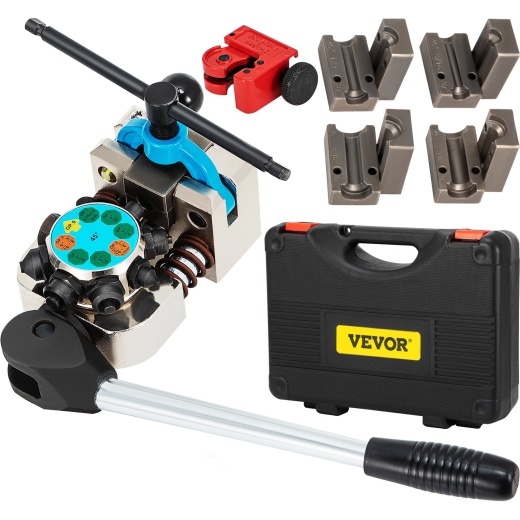 Vevor Brake Line Flaring Tool - 45 Degree Single, Double, and Bubble Flares for 3/16", 1/4", 5/16" and 3/8" Tube Size