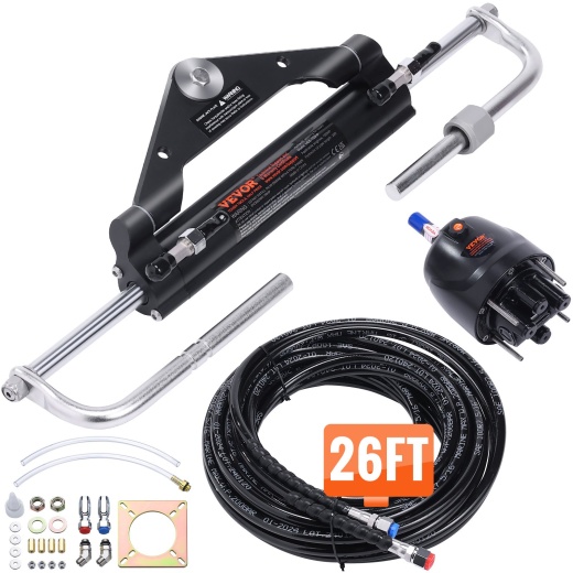 Vevor Hydraulic Outboard Steering Kit, 150Hp, Marine Boat Hydraulic Steering System