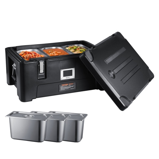 Vevor Insulated Food Pan Carrier for Restaurant Catering - 36Qt Capacity