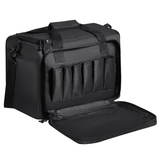 Vevor Range Bag For 3 Pistols Tactical Gun Range Bag Single Shoulder Strip Black
