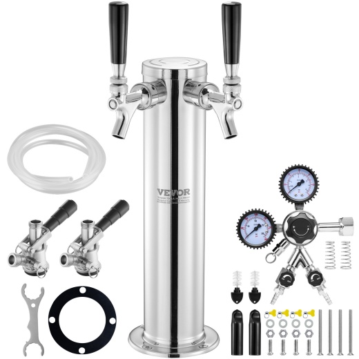 Vevor Kegerator Tower Kit - Dual Taps Beer Conversion Kit