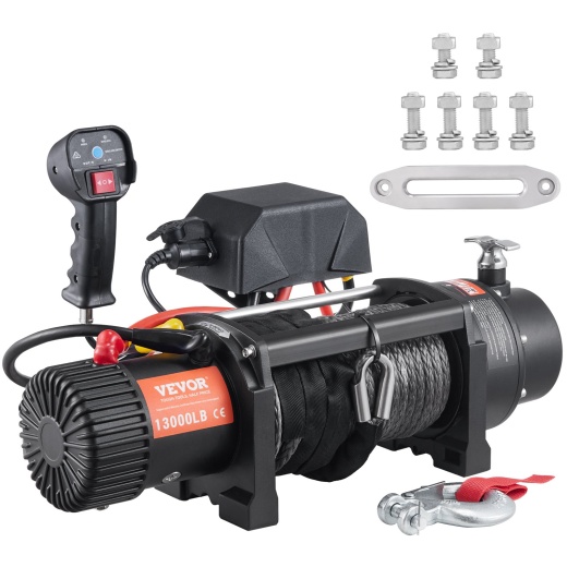 Vevor Electric Winch 12V 13,000 Lb Load Capacity - ATV Winch for Jeep Off-Road SUV Truck Car Trailer Boat
