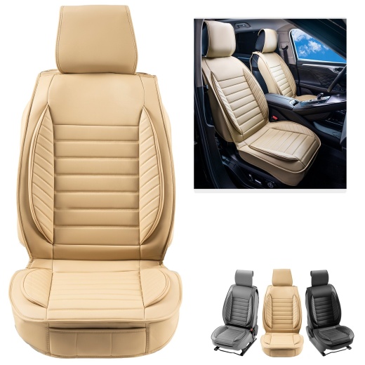 Vevor Seat Covers, Universal Car Seat Covers Front Seats, 2Pcs Faux Leather Seat Cover