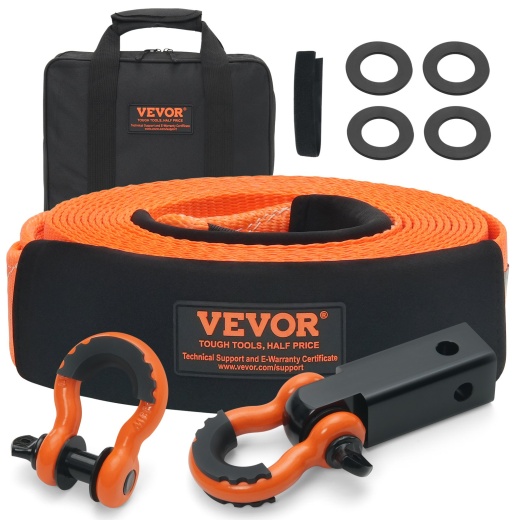 Vevor Polyester Heavy Duty Tow Strap Recovery Kit