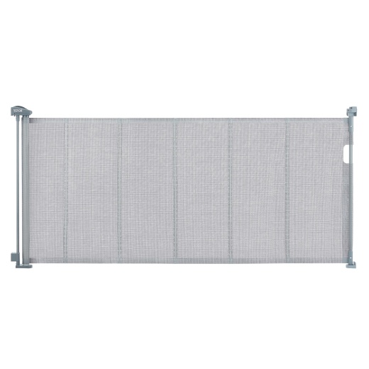 VEVOR Retractable Baby Gate, 34.2" Tall Mesh Baby Gate, Extends Up To 76.8" Wide Retractable Gate For Kids Or Pets, Retractable Dog Gates For Indoor Stairs, Doorways, Hallways, Playrooms, Gray