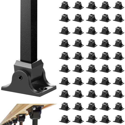 Vevor Aluminum Alloy Baluster Shoes Square Balusters Baluster Wrought Spindles For Staircase Slant Shoes With Screw Holes