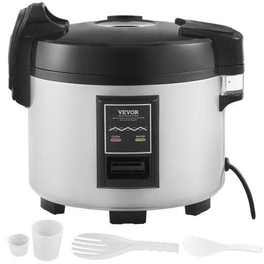 Vevor Commercial Rice Cooker 45-Cup Non-Stick Pot 9L 12H Keep Warm Restaurant