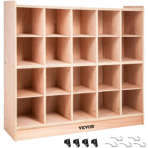 Vevor Cubby Wooden Storage Unit 20 Cubby Storage Unit Classroom 30 Inch High Plywood Wooden Cubbies For Classroom