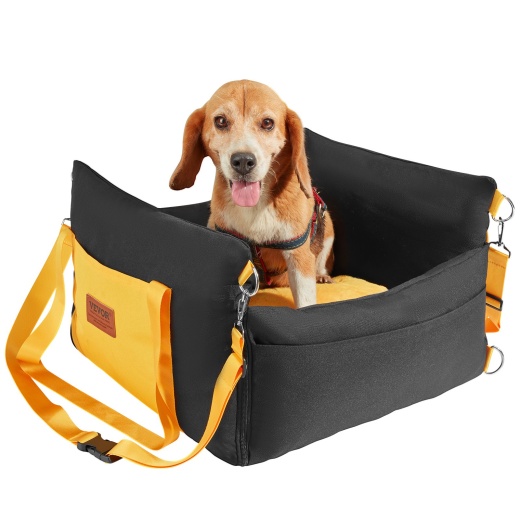 Vevor Dog Booster Car Seat Pet Car Seat For Small Dog Up To 25Lbs Black
