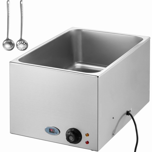 Vevor Commercial Electric Food Warmer Countertop Buffet 19Qt 1200W Bain Marie