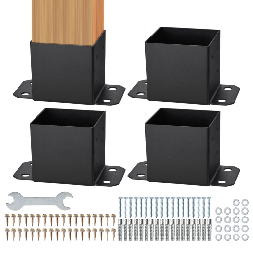 Vevor 6X6 Post Base - Heavy Duty Powder-Coated Post Anchor Brackets