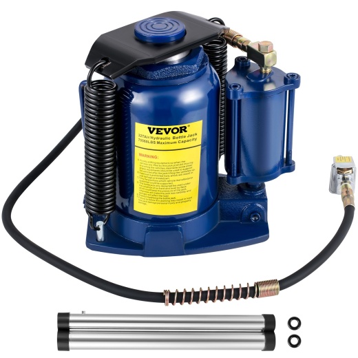 Vevor Air Hydraulic Bottle Jack, 32 Ton/70550Lbs Pneumatic Hydraulic Bottle Jack, Pneumatic/Manual Dual Operation High Lift Bottle Jack, With Manual Hand Pump For Heavy Duty Auto Truck Rv Repair Lift