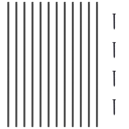 Vevor Staircase Metal Balusters - 44'' x 0.5'' Square Aluminum Alloy Decorative Banister Spindles