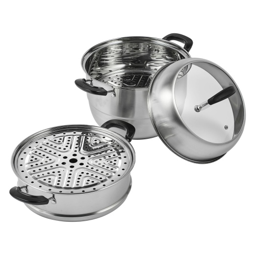 Vevor Steamer Pot 11In/28Cm - 3 Tier Steamer Pot For Cooking