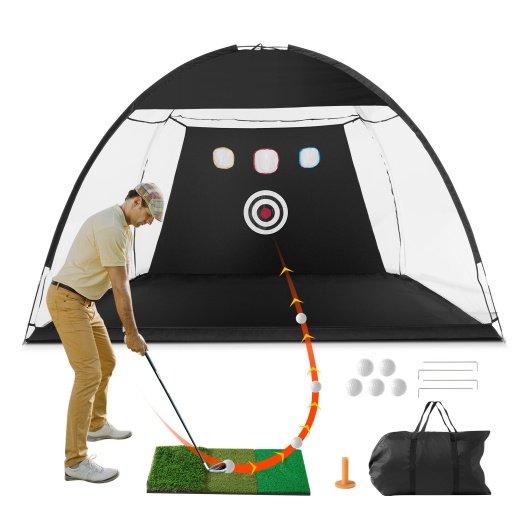 Vevor Golf Net: 10x7ft All-in-1 Golf Practice Net for Indoor Outdoor Training