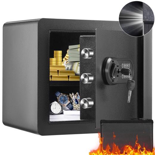 Vevor Safe 1.2 Cubic Feet Home Safe Steel for Cash Gold