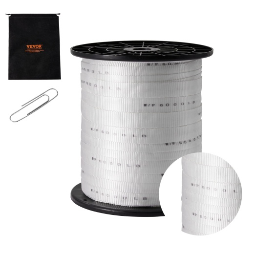 Vevor Polyester Pull Tape, 1" x 528' Mule Tape Flat Rope with 6000 Lbf Tensile Capacity