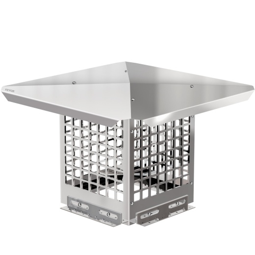 Vevor Chimney Cap, 8" X 8" Flue Caps, 304 Stainless Steel Fireplace Chimney Cover