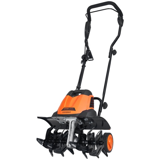 Vevor 12 Amp Electric Tiller - 18" Tilling Width, 3.94" Depth Rototiller for Garden Lawn Soil Digging