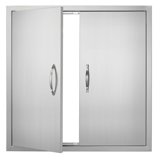 Vevor BBQ Access Door - 31W x 31H Inch Stainless Steel Double Outdoor Kitchen Door