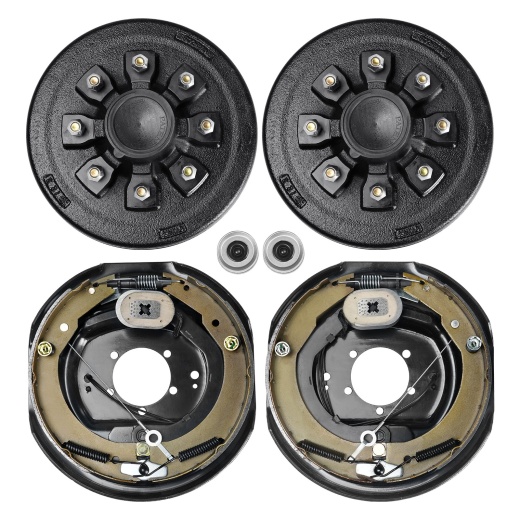 Vevor Trailer Hub Drum Kits 8 On 6.5" B.C. With 12" X 2" Electric Brakes
