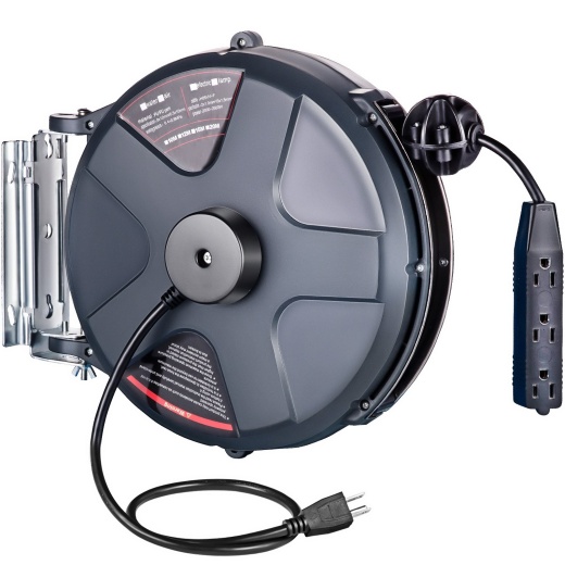 Vevor Retractable Extension Cord Reel 50+3.2Ft, Heavy Duty Electric Cord Reel