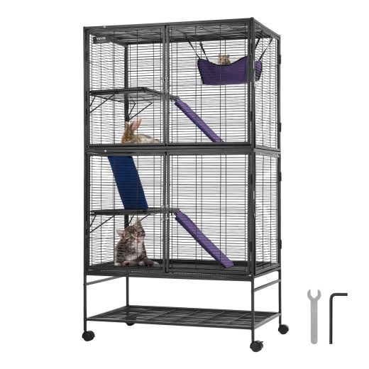 Vevor 64.6" Metal Small Animal Cage - Perfect for Ferrets and Small Pets