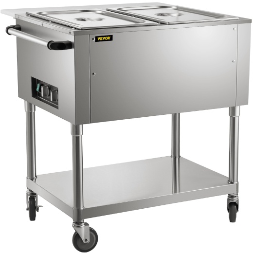 Vevor Commercial Electric Food Warmer - 2-Pot Steam Table Food Warmer