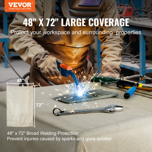 Vevor Welding Blanket 2 Packs - 4FT x 6FT Heat Treated Welding Blanket Set