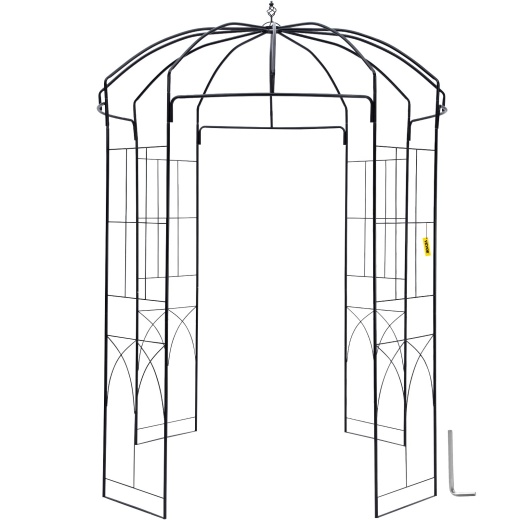 Vevor Birdcage Shape Garden Arbor - Heavy Duty Wrought Iron Wedding Arch Trellis