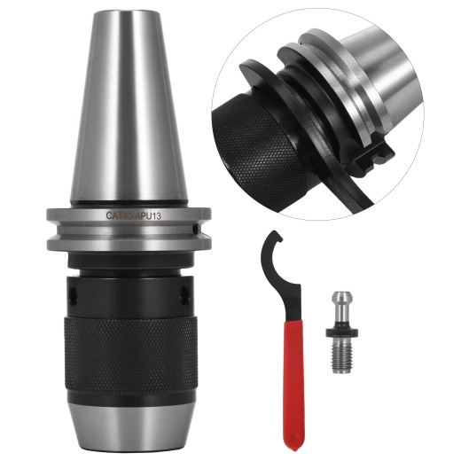Vevor Integrated Cat40 Collet Chuck Keyless Drill Chuck 1/2 Inch