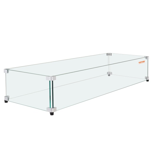 Vevor Glass Wind Guard for Rectangular Fire Pit Table