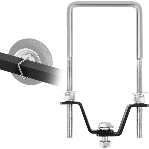 Vevor Spare Tire Carrier - U-Bolt Zinc Plated Spare Tire Mount Bracket with Lock