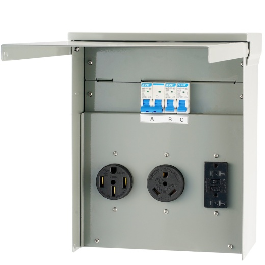 Vevor Temporary Power Outlet Panel - 125/250V RV Power Outlet Box