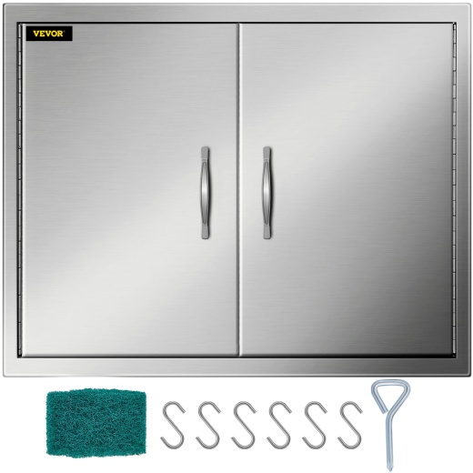 Vevor Outdoor Kitchen Access 30.5"X 21" Wall Construction Stainless Steel Flush Mount for BBQ Island