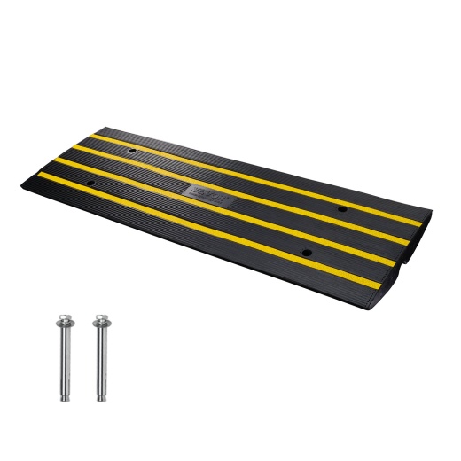 Vevor Rubber Curb Ramp For Driveway - 15T Heavy Duty Sidewalk Curb Ramp