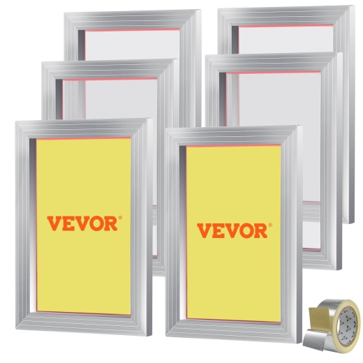 Vevor Screen Printing Kit - 6 Pieces Aluminum Silk Screen Printing Frames