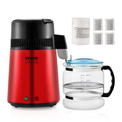 Vevor Water Distiller - 4L 1.05 Gallon Pure Water Purifier Filter for Home Countertop