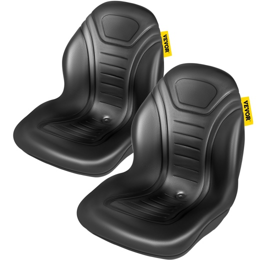 Vevor Universal Tractor Seat Replacement 2 Pack - Compact High Back Mower Seat Pair