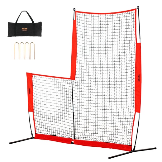 Vevor L Screen Baseball for Batting Cage - Portable 7x7ft Baseball & Softball Safety Screen
