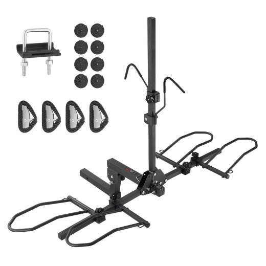 Vevor Hitch Mount Bike Rack - 2-Bike Platform Style Carrier for Car, SUV, Truck, RV