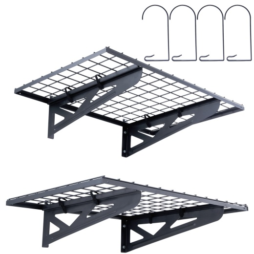 Vevor Garage Storage Shelving - 2 Pack, 3 x 2 Ft Heavy Duty Wall Mounted Shelves