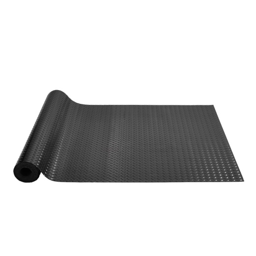 Vevor Garage Floor Mats 2 Rolls 17 x 3.6 Ft - 2.5mm Thickness Black Garage Flooring PVC Garage Mats for Under Car