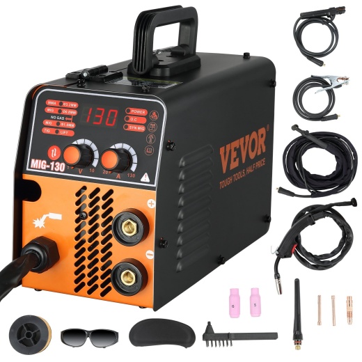 Vevor Mig Welder - 130A Flux Core Welder, 3 in 1 Combo MMA/MIG/Lift TIG Welder Machine