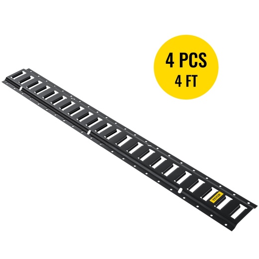 Vevor E-Track Tie-Down Rail - 4Pcs 4-Ft Steel Rails
